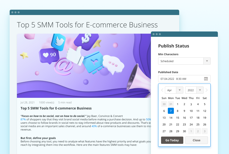 blog post display settings magento 2 blog extension