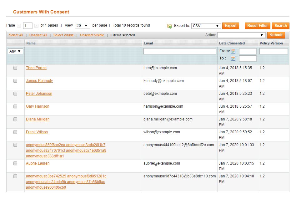 gdpr download personal datain m2 module gdpr download personal data