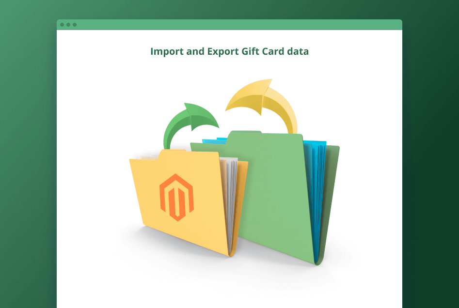 magento 2 import and export gift card data