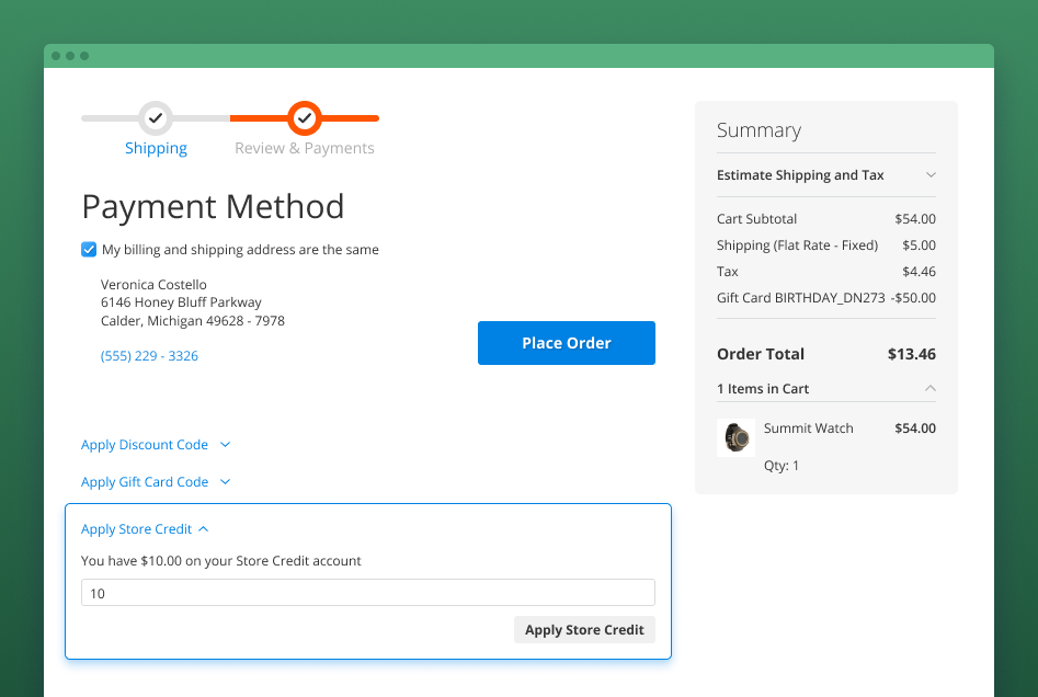 magento 2 gift card image design