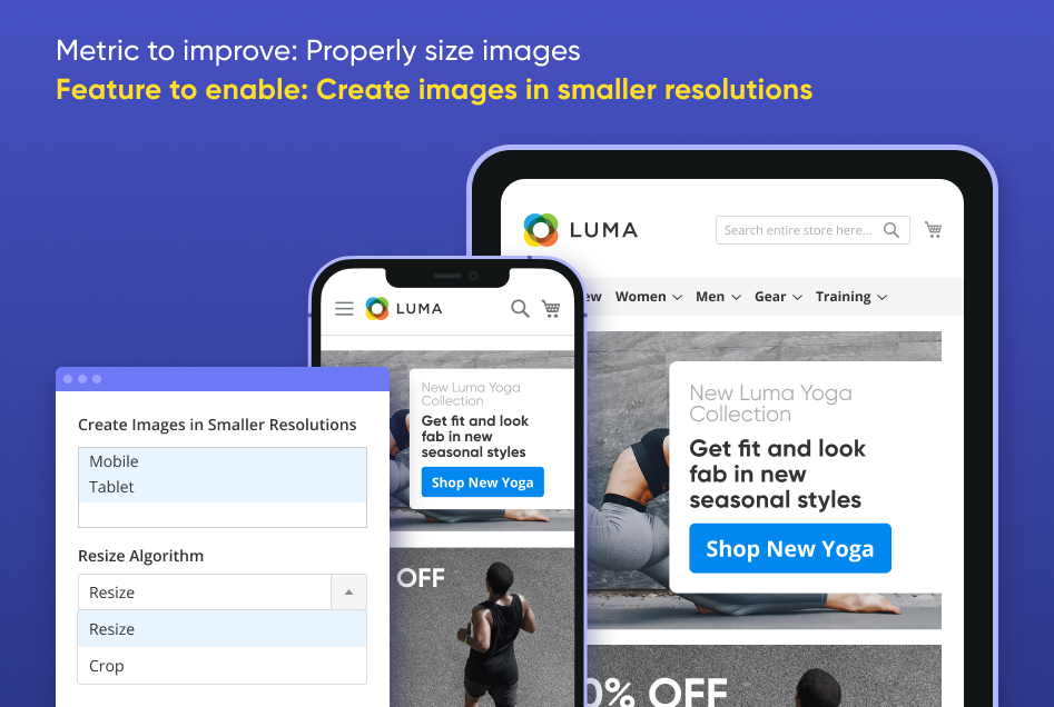 resize images magento 2 properly size images