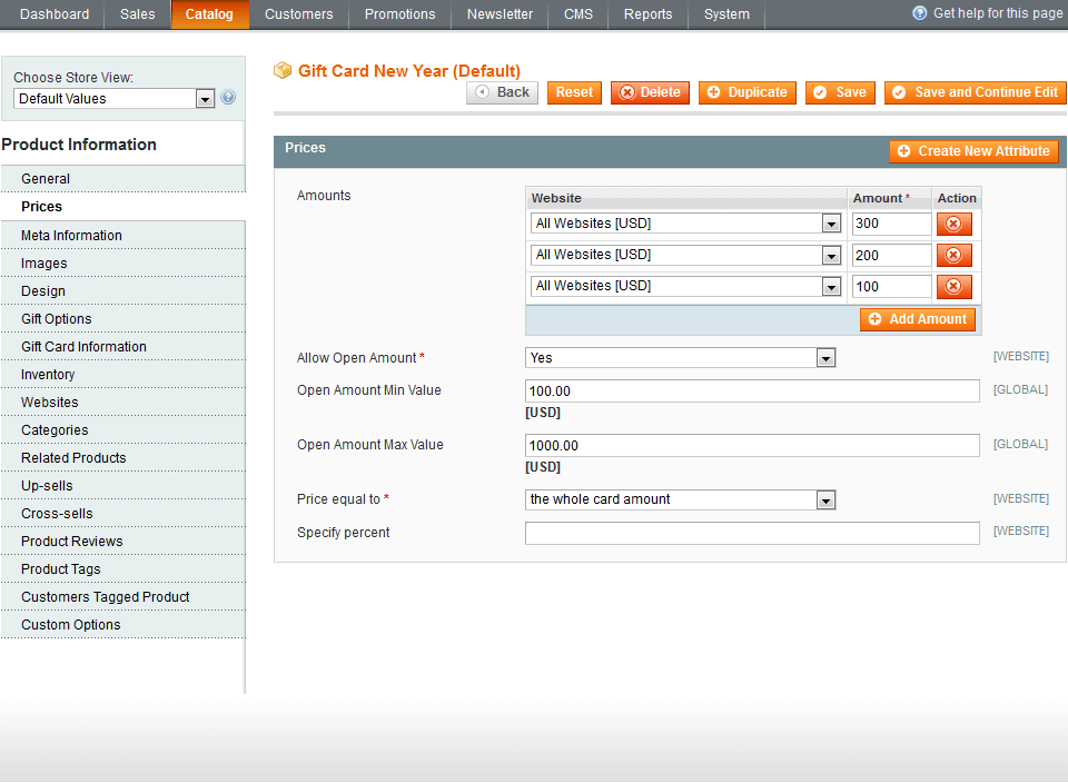 gift card price magento 2 gift card pricing system
