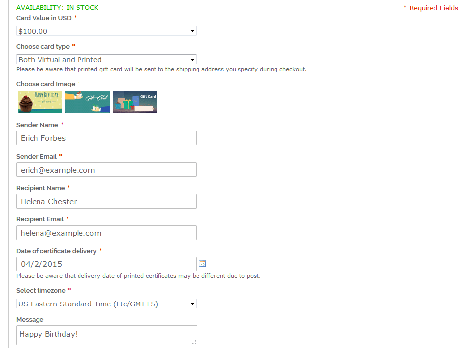 gift card magento 2 gift card category