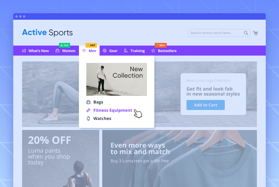 mega menu magento 2 menu