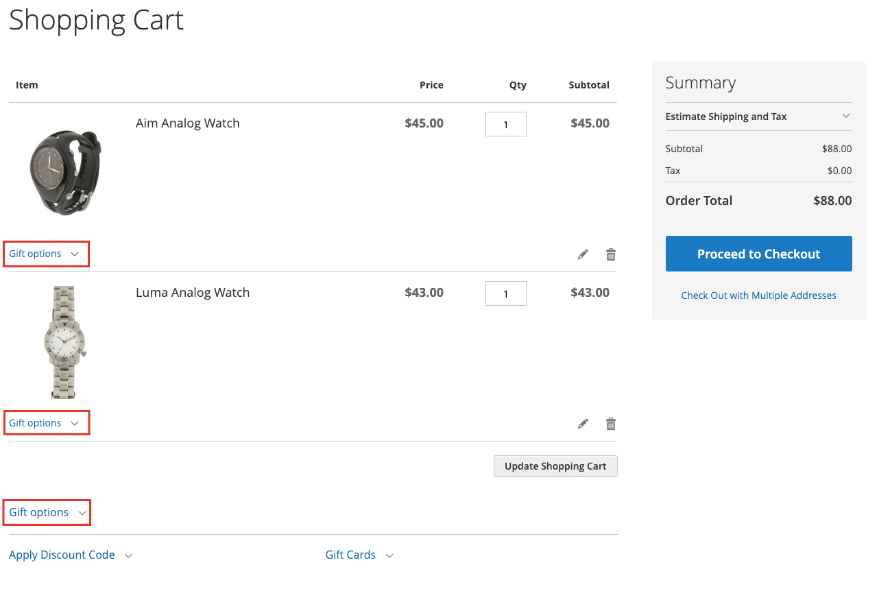 magento 2 gift options magento 2 gift options